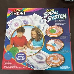 Cra Z Art Super Spiral System Drawing Art Kit Kids Fun Creative Design Tools